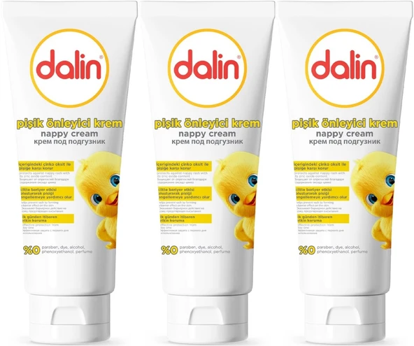 Dalin Pişik öneliyici Krem/Pişik Kremi 100ML (Bebekler İçin) (3 Lü Set) - 1