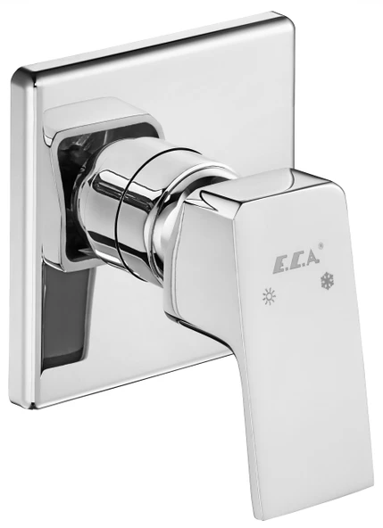 ECA Tiera Kare Ankastre Gömme Duş Bataryası Seti Tüm Parçalar Dahil  30x30 Tavandan - Resim 2