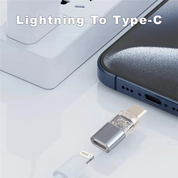 Lightning To Type C Pd Destekli Hızlı Şarj Çevirici Adaptör JH-115 - Resim 5