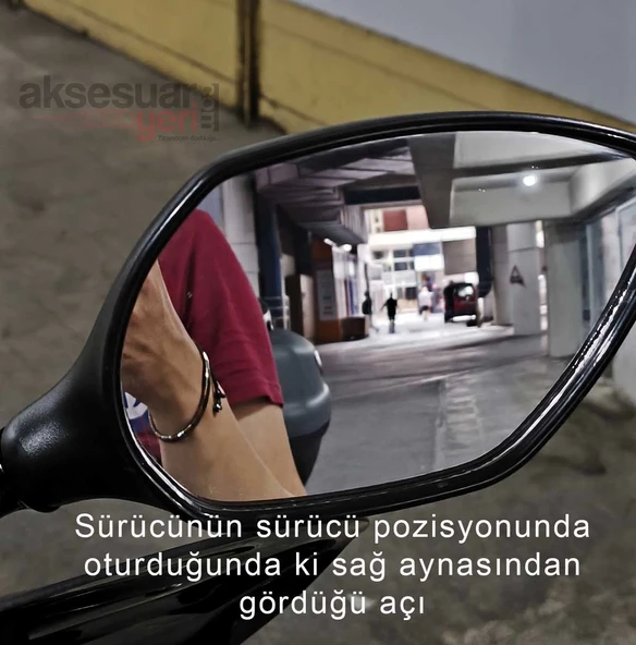 SYM Joymax Z+ Motosiklet Kör Nokta Aynası - 180 Derece Görüş Sağlayan Kör Nokta Aynası - 3