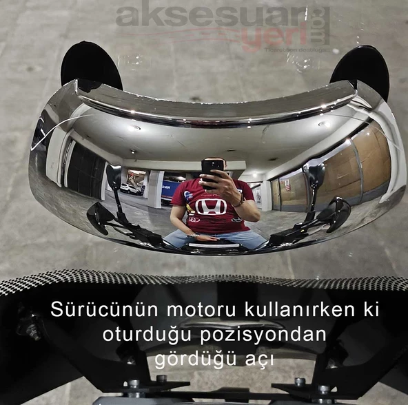 SYM Joymax Z+ Motosiklet Kör Nokta Aynası - 180 Derece Görüş Sağlayan Kör Nokta Aynası