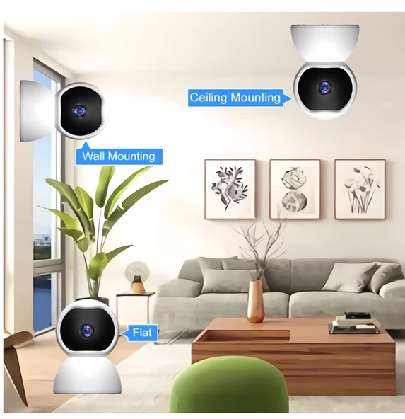 Wifi Güvenlik Kamerası 2mp 1080p Hd Akıllı Ip Kamera Onvif V380 Pro 360° - 6