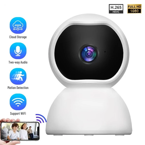 Wifi Güvenlik Kamerası 2mp 1080p Hd Akıllı Ip Kamera Onvif V380 Pro 360°