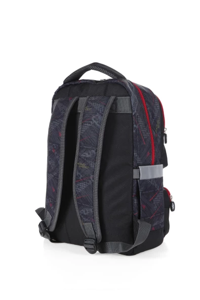 Young 51724 Off Road Okul ve Sırt Çantası + Beslenme Çantası Grey/Red - 8