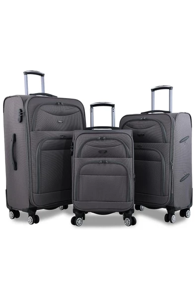 Fossil Ultra Light Kumaş 3'Lü Valiz Seti Gri FSL010 - 2