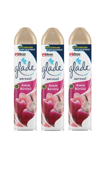 Glade Aerosol Oda Kokusu Aşkın Büyüsü 300 ml  X 3 Adet