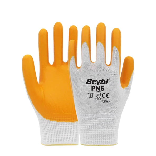 Pn5 No:9 Polyester Astarlı Nitril Eldiven  288 Çift
