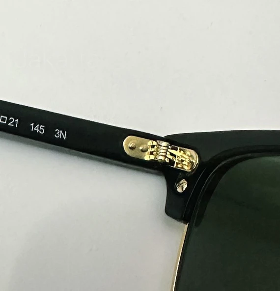 Ray-Ban Clubmaster 3016 W0365 Black/Gold-Green Güneş Gözlüğü - 3