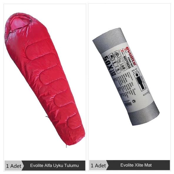 Evolite Uyku Tulumu Mat Seti - Kırmızı - 3