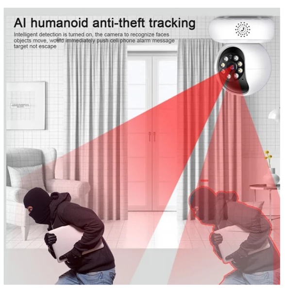 1080p Çift Wifi 2.4/5 Ghz Ip Kamera Akıllı Ev Güvenlik Bebek Hareket Izleme Sesli Interkom Uzaktan - 3