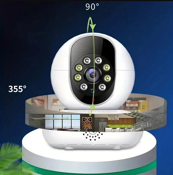 1080p Çift Wifi 2.4/5 Ghz Ip Kamera Akıllı Ev Güvenlik Bebek Hareket Izleme Sesli Interkom Uzaktan - 5