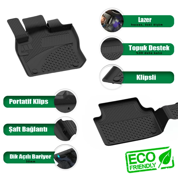 Volkswagen Tiguan 2024+ Uyumlu SAHLER Araca Özel 4.5D Havuzlu Oto Paspas - Tiguan - Resim 2