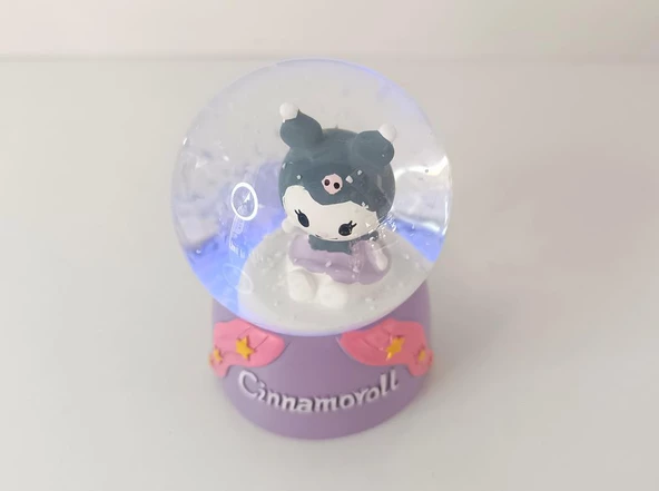 Kar Küresi Sanrio Kuromi Işıklı Kar Küresi Ev Ofis Dekor Biblo Obje 8.5 - 3