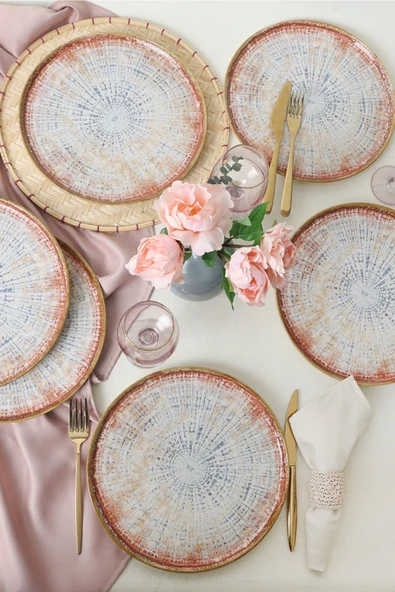 Keramika Keraart Hydra Nordic Servis Tabağı 28 Cm 6 Adet 21287 - 3