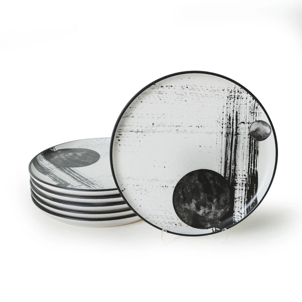 Keramika Keraart Shadowy Nordic Pasta Tabağı 22 Cm 6 Adet 21783 - 8