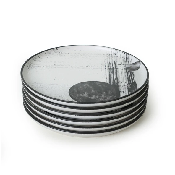 Keramika Keraart Shadowy Nordic Pasta Tabağı 22 Cm 6 Adet 21783 - 9