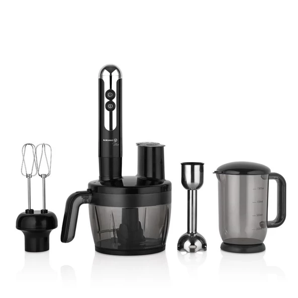 KORKMAZ A457-06 MİA MULTİ BLENDER SET SİYAH/KROM