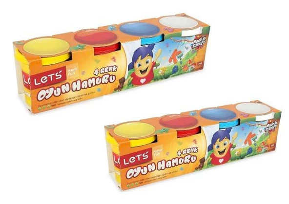 2 Adet Lets 4 Renk Oyun Hamuru Toplam 8 Hamur