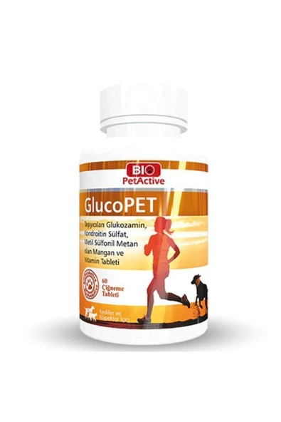 Biopetactive Glucopet Eklem Bölgeleri İçin Çiğneme Tableti 60 Ad