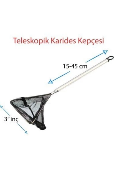 Liya Teleskopik Karides Kepçesi Üçgen  7,5 cm x 15-45 Cm