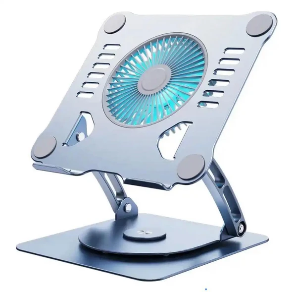 Ayarlanabilir Metal Laptop Standı Fanlı Notebook Tutucu Alüminyum Macbook Yükseltici ürün görseli 1