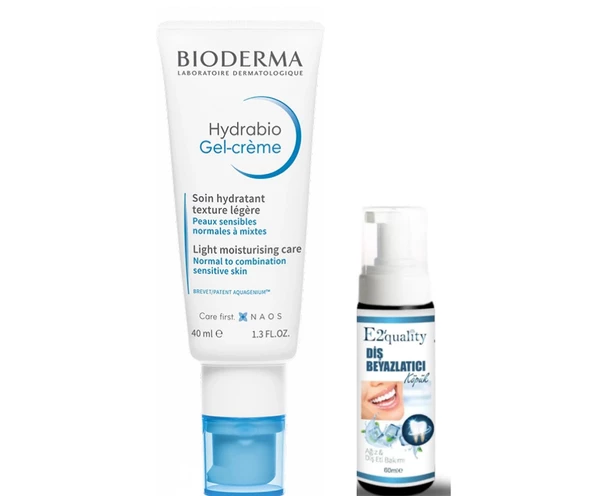 Bioderma Hydrabio Nemlendirici Jel Krem 40 ml- Diş Beyazlatıcı Köpük Hediye