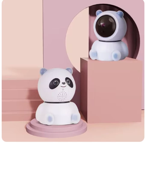 Panda Görünümlü 360° 1080p Ip Güvenlik Kamerası Gece Görüşlü Wifi Kamera