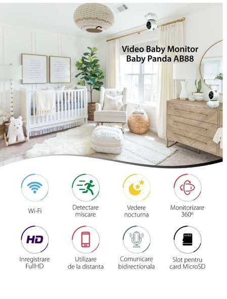 Panda Görünümlü 360° 1080p Ip Güvenlik Kamerası Gece Görüşlü Wifi Kamera - 3