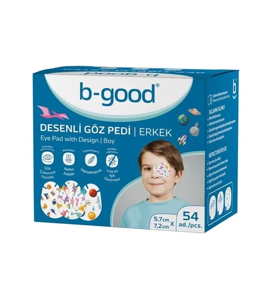 B-Good Göz Pedi Desenli Erkek 5,7 x 7,2 cm 54'lü