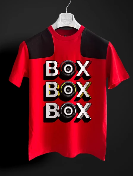 BOX BOX BOX F1 Kırmızı-Siyah Tshirt