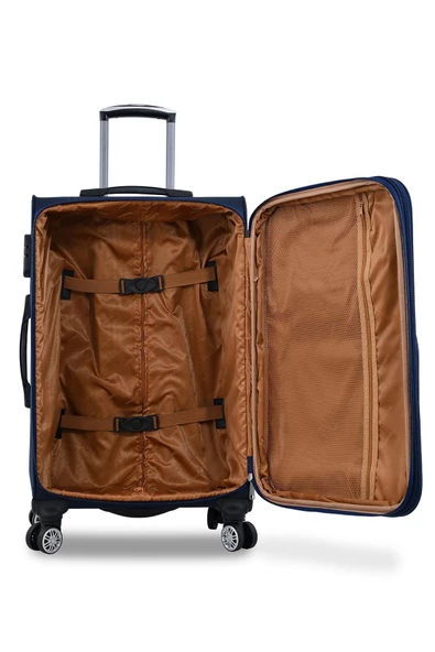 Fossil Ultra Light Kumaş Unisex Kabin Boy Valiz Lacivert FSL010 - Resim 4