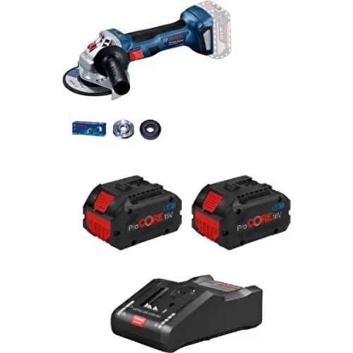 Bosch Professional GWS180-LI Şarjlı Taşlama + 2 x 8 Ah Akü ve Dolum Cihazı