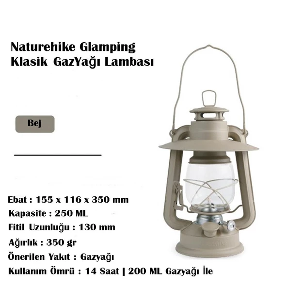Naturehike Glamping Klasik GazYağı Lambası - 4