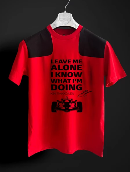 Kimi Raikkonen Efsanesi kırmızı siyah F1 T-shirt