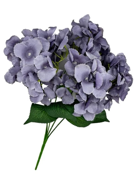 Nettenevime Yapay Çiçek Ortanca Çiçeği Demeti 43 cm Açık Koyu Lila - Resim 4