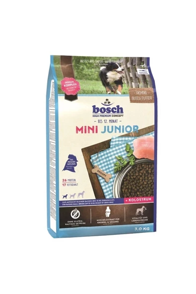 Bosch Yavru Köpek Maması Mini Junior Tavuklu Küçük Irk 3 Kg