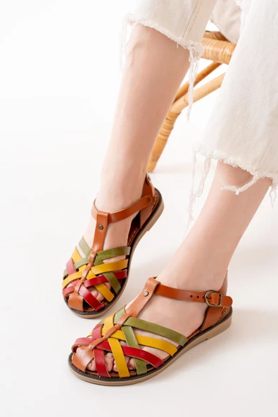 Multi Ortopedik Hakiki Deri Kadın Sandalet - 2