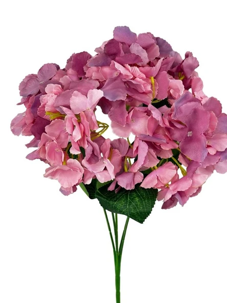 Nettenevime Yapay Çiçek Ortanca Çiçeği Demeti 43 cm Pembelila - Resim 5