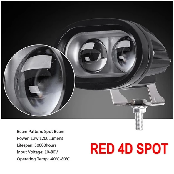 Forklift Red Spot Kırmızı Güvenlik Işığı 10-80v - Resim 3