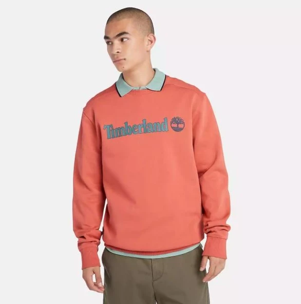 Timberland Linear Logo Crew Neck Erkek Sweatshirt