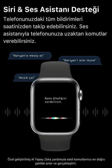 Su Geçirmez 45mm T700s Watch 7 Ios Android Sağlık Sensörlü Bluetooth Aramalı Alarm Akıllı Saat - 2
