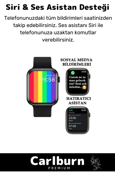 Premium T500 Plus Ips Ekran Spor Sağlık Sensörlü Ios Android Uyumlu Tansiyon Nabız Ölçer Akıllı Saat - 5