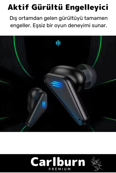Özel RGB Işıklı K55 Tws Pro Extra Bass Mikrofonlu 3D Stereo Ses Bluetooth Kablosuz Oyuncu Kulaklık - 3
