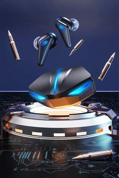 Özel RGB Işıklı K55 Tws Pro Extra Bass Mikrofonlu 3D Stereo Ses Bluetooth Kablosuz Oyuncu Kulaklık - 5