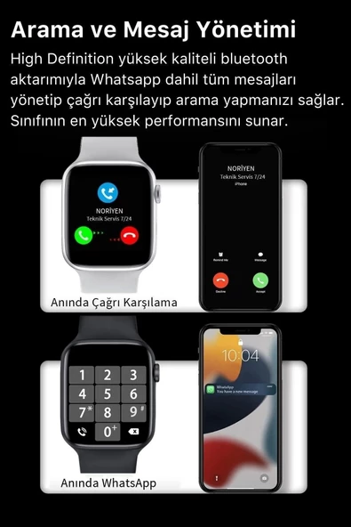 Su Geçirmez 45mm T700s Watch 7 Ios Android Sağlık Sensörlü Bluetooth Aramalı Alarm Akıllı Saat - 4