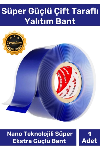 Ekstra Güçlü Hava Su Sızdırmaz İzolasyon  Çok Amaçlı Çift Taraflı Silikon Bant 18mm x 1.5m - 1 Adet ürün görseli