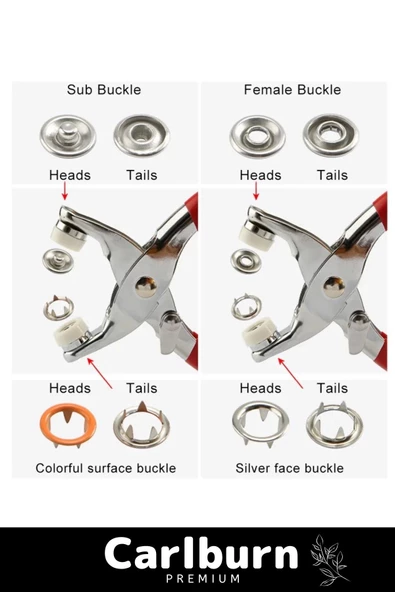 Deluxe Seri Gömlek Elbise Ceket Polar Bandana Badi Emzik Klips Metal Çıtçıt Pensesi Ve 25 Düğme Seti - 3