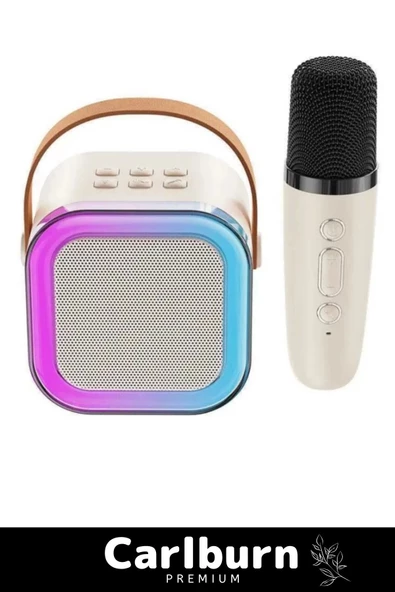 Yeni Nesil Şarj Edilebilir Pilli Güçlü Ses Performanslı Bluetooth Karaoke Mikrofon Hoparlör Seti - 2