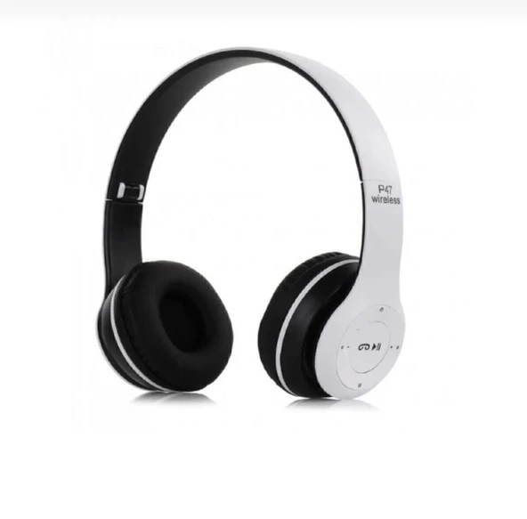 P47 Bluetooth Kulaklık Wireless Kablosuz Kart Girişli Radyolu Aux - 4