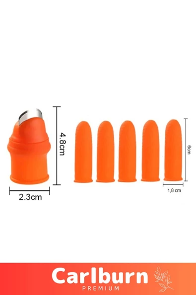 Özel Seri Pratik Baş Parmak Koruyucu Eldiven Meyve Kesme Sebze Ayıklayıcı Silikon Aparat Kadın Set - 2